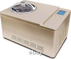 ICM-220CGY Automatic Ice Cream Maker, 2 Quart, Stainless Steel Bowl Gold