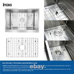 Inoxs 30x21x10 Farmhouse Apron Single Bowl Stainless Steel Kitchen Sink