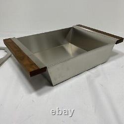 Julien SmartStation Kitchen Serving Bins With 4 Bowls Walnut Sides New Open Box