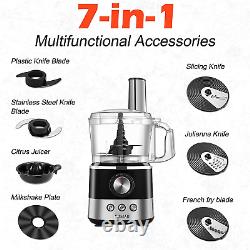KTMAII 7-Cup Food Processor, Food Chopper with Mixing Bowl, Mashing Blade, Dough
