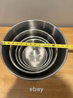 Kimco Stainless Steel Nesting Mixing Bowls 1 2 3 6 13 Qt Vintage