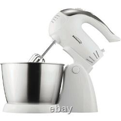 Kitchen Counter 5-Speed + Turbo Electric Stand Mixer With Mixing Bowl (White)