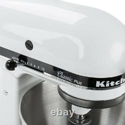 KitchenAid 4.5Qt Classic Standmixer White Countertop