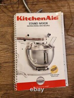 KitchenAid 5 Quart Artisan Tilt-Head Stand Mixer KSM150PSWH With Bowl &Accessories