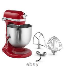 KitchenAid Commercial 8-Qt Bowl Lift NSF Stand Mixer KSM8990ER 1.3-HP Motor Red