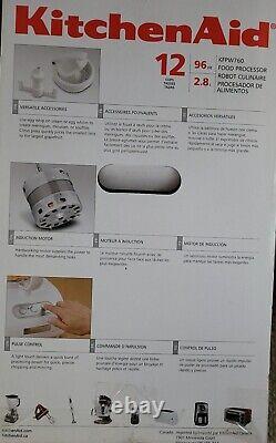 KitchenAid Food Processor Juicer Accessories 12-Cup & 4-Cup Bowls KFPW760 White