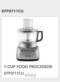 KitchenAid KFP0711CU 7-Cup Food Processor, Contour Silver NIB