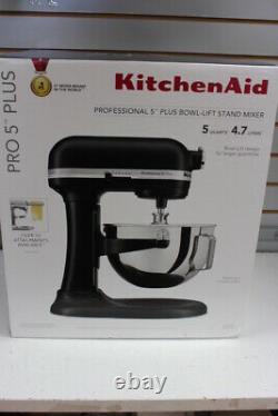 KitchenAid Pro 5 Plus KV25G0XBM 5qt Bowl-Lift Stand Mixer Matte Black. Sealed