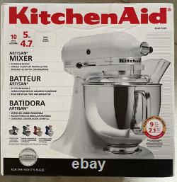 KitchenAid RRK150 Tilt 325W 5-Qt. Stand Mixer White