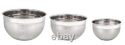 KitchenGrips Stainless Steel Mixing Bowl 3piece/Set 1.5, 3, 5 Quart