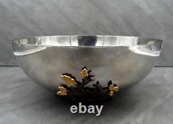 L'objet Mullbrae Bowl Large 12 Bronze Leaf Twigs Flowers Contemporary Design