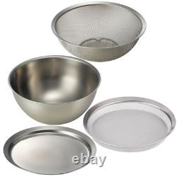 La Base Tsubame Sanjo Stainless Steel Bowl & Colander 4 Piece Set LLM-8717