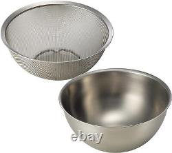 Labase Tsubame Sanjo Stainless Steel Round & Bowl Medium 2 Piece Set Made