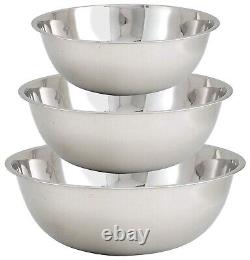 Large Mixing Large Mixing Bowls Set Stainless Steel 13, 16, and 20 Quart Mult