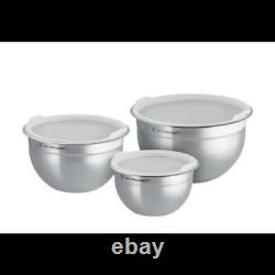 Le Creuset Stainless Steel Mixing Bowls Set of 3 (S. M. L)