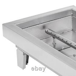 Linear Trough Drop-In Fire Pit Pan Natural Gas +Burner 20,24,25.5,31.5,37.5,49