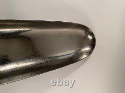 Long 15 Michael Aram Textured Footed Bowl Hand Signed Gunmetal Exterior