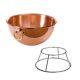 M'passion Copper Egg White Beating Bowl With Ring And Stainless Steel Support