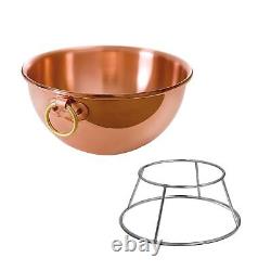 M'Passion Copper Egg White Beating Bowl With Ring And Stainless Steel Support