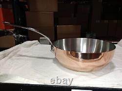 Mauviel M'150S 1.5mm Copper CurvedSautepan WithCast Stainless Steel Handle, 3.6-Qt