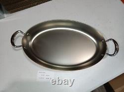 Mauviel M'150S 1.5mm Copper Oval Pan With Cast Stainless Steel Handle, 13.7-In