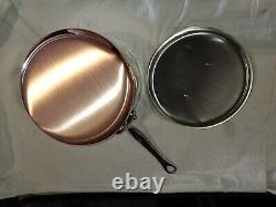 Mauviel M'150S 1.5mm Copper Saucepan WithLid & Cast Stainless Steel Handle, 2.8-Qt