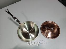 Mauviel M'150S 1.5mm Copper Sautepan WithLid & Cast Stainless Steel Handle, 1.2-Qt