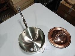 Mauviel M'6S 2.7mm Copper Sauce Pan WithLid & Cast Stainless Steel Handle, 3.4-Qt