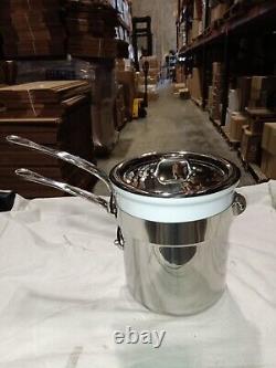 Mauviel M'Cook 2.6mm Bain Marie With Lid & Cast Stainless Steel Handle, 1.8-Qt