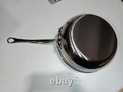 Mauviel M'Cook 2.6mm Curved Saute Pan With Cast Stainless Steel Handles, 3.4-Qt
