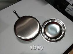 Mauviel M'Cook 2.6mm Sauce Pan With Lid & Cast Stainless Steel Handles, 3.4-Qt