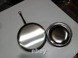 Mauviel M'Cook B 2.6mm Sauce Pan With Lid & Brass Handles, 3.4-Qt