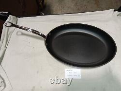 Mauviel M'Stone 360 Oval Frying Pan With Cast Stainless Steel Handle, 13.7-In
