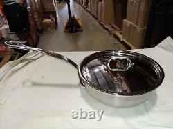 Mauviel M'Urban 3 Curved Saute Pan With Lid & Cast Stainless Steel Handle, 2.1-Qt