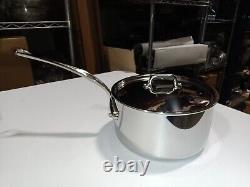 Mauviel M'Urban 4 Sauce Pan With Lid & Cast Stainless Steel Handle, 3.4-Qt