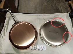 Mauviel M150S 1.5mm Copper Saute Pan WithLid & Cast Stainless Steel Handle, 3.6-Qt