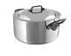 Mauviel Mcook Ci 2.6mm Stainless Steel Stewpan Withlid & Cast Iron Handles, 9.2-qt