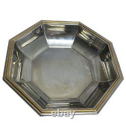 Mepra Stainless Steel Bowl with Lid Italy 18/10 Octagon Serveware 10.5