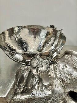 Michael Aram Black Orchid Large Stainless Steel Serving Bowl 11 Hammered $370