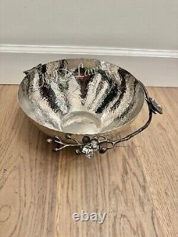 Michael Aram Black Orchid Large Stainless Steel Serving Bowl 11 Hammered $370