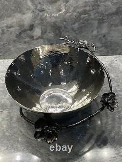 Michael Aram Black Orchid Medium Stainless Steel Bowl (9.25 Diameter) New