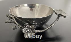 Michael Aram Black Orchid Stainless Steal Chrome Handmade Bowl 5