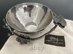 Michael Aram Black Orchid Stainless Steal Chrome Handmade Bowl 5