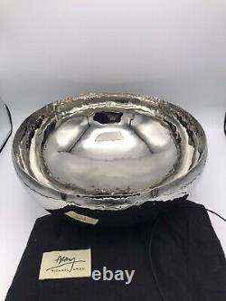 Michael Aram Centerpiece Bowl Stainless and Brass Large 14 Wide