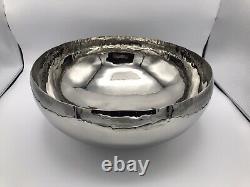 Michael Aram Centerpiece Bowl Stainless and Brass Large 14 Wide