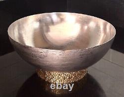 Michael Aram LARGE Centerpiece Bowl Basketweave Footed RARE