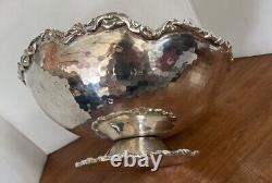 Michael Aram LARGE Centerpiece Bowl Footed pedestal RARE Unique hammered