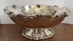 Michael Aram LARGE Centerpiece Bowl Footed pedestal RARE Unique hammered