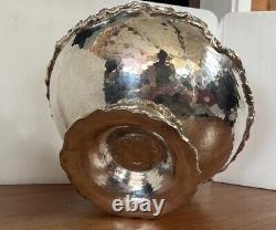 Michael Aram LARGE Centerpiece Bowl Footed pedestal RARE Unique hammered