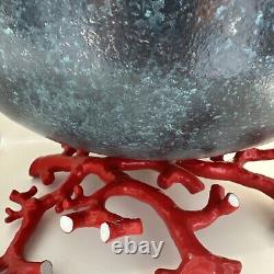 Michael Aram Ocean Coral Reef Bowl Large. Faux Painted Sea On the Outside